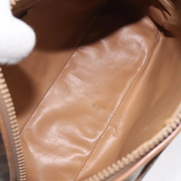 CELINE Macadam Canvas Shoulder Bag PVC Leather Brown Gold Auth BA1891 - Picture 5 of 16